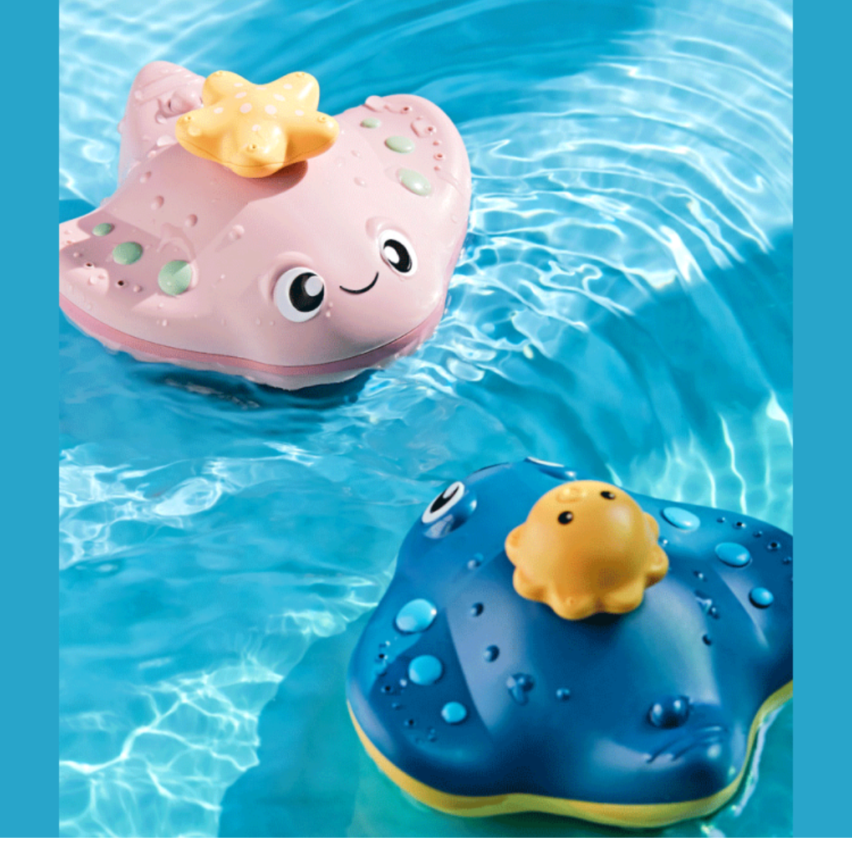 『人気お風呂おもちゃ』マンタの噴水お風呂おもちゃ｜可愛いパーツ付きで、いろいろ遊び可能！