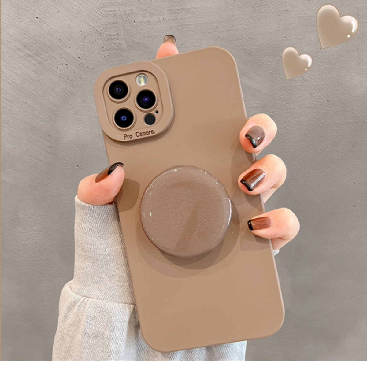 【ピュアカラー】ブラウンiPhone対応スマホケース｜簡単で綺麗～|undefined