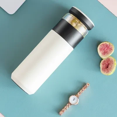 透明茶こしカップ付き分離式水筒｜保温保冷に優れたボトル，520ml容量で一日中快適！