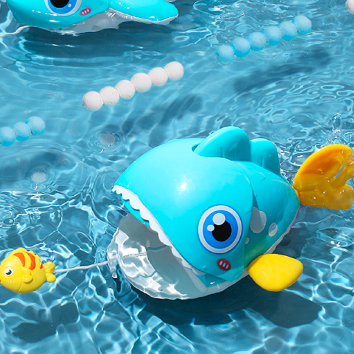 『人気おもちゃ』お風呂おもちゃBig fish eats small fish｜明るい色と特別な形は赤ちゃんの感覚を刺激し、子供の手と目の協調を発達させる