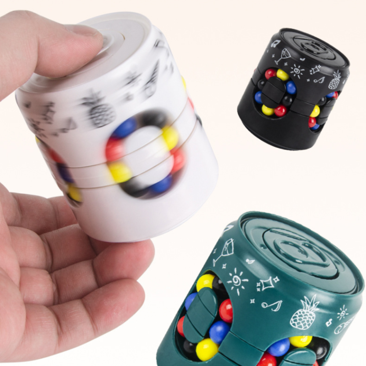 『知育おもちゃ』ミニスピニングパズル缶｜カラー玉を回して揃えて、脳トレーニング!! 暇つぶしや集中力アップに最適！|undefined