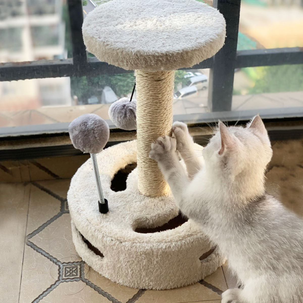 【飼い主様必見！】小型猫用キャットタワー｜たったの一台で、人気のある各ペットおもちゃの機能を発揮できる！|undefined