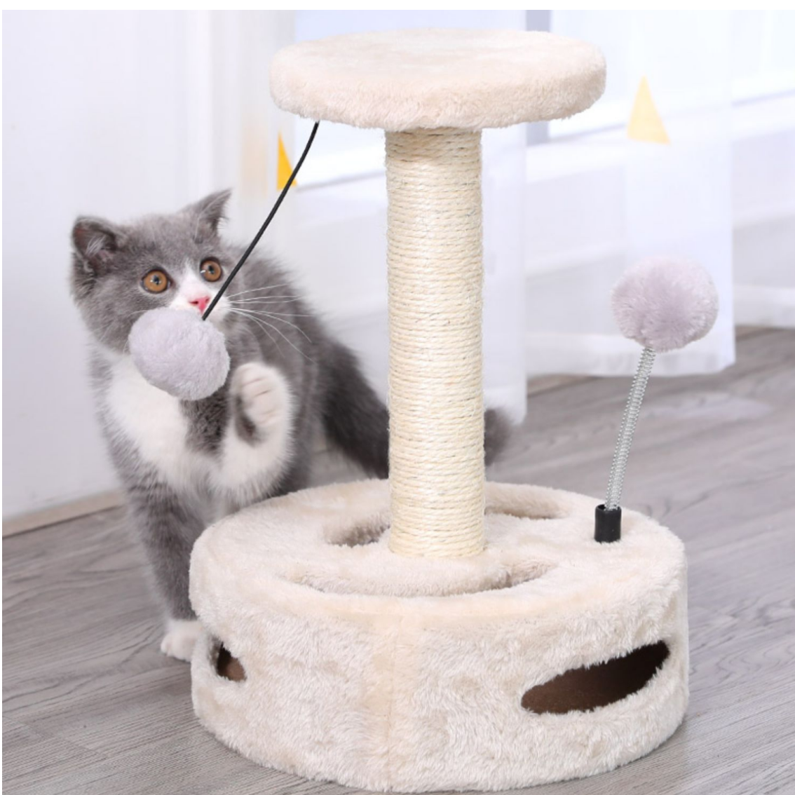 【飼い主様必見！】小型猫用キャットタワー｜たったの一台で、人気のある各ペットおもちゃの機能を発揮できる！|undefined