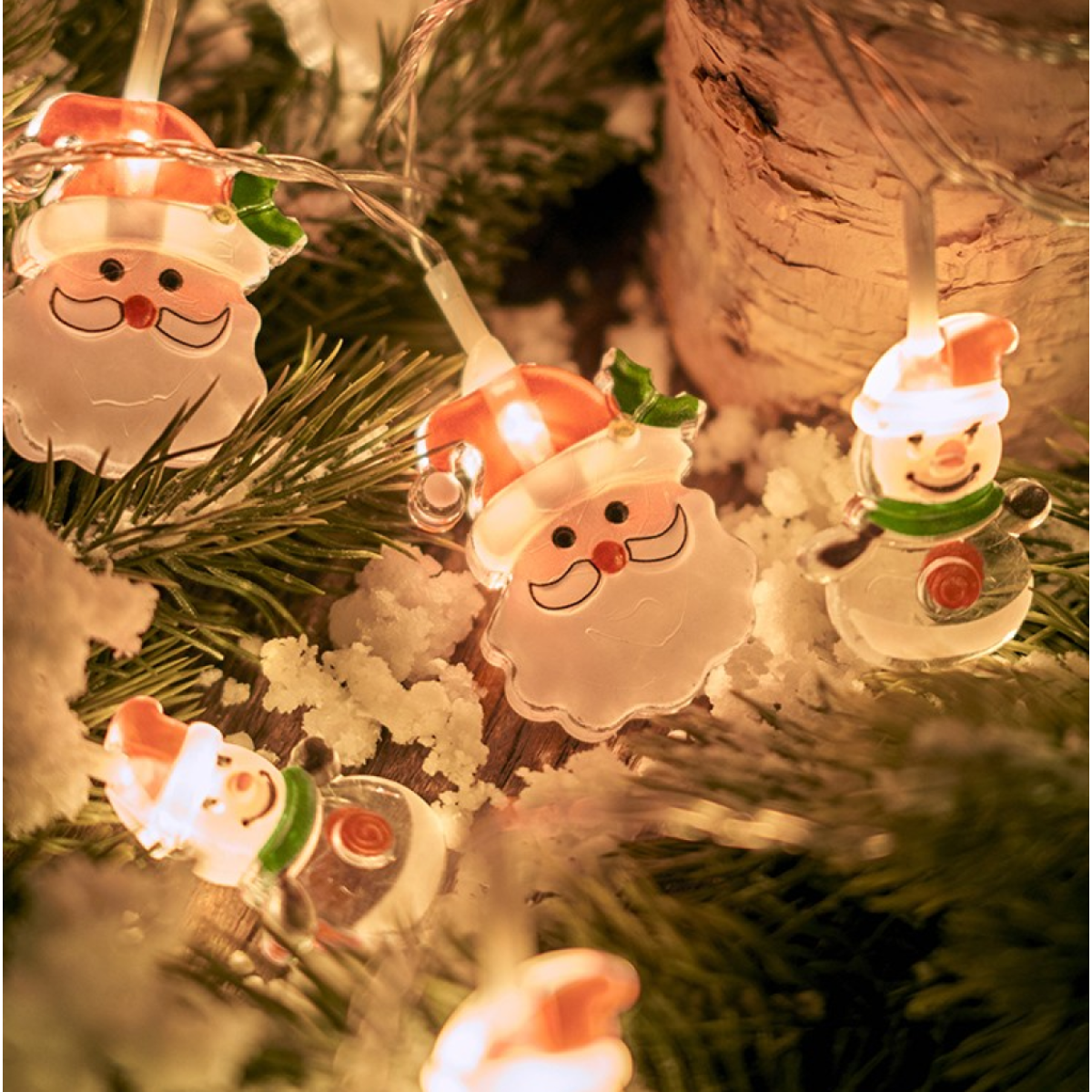 【クリスマスお祝い！】サンタさん・雪だるま・クリスマスツリーの装飾イルミライト♪