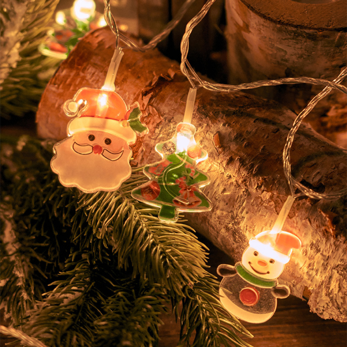 【クリスマスお祝い！】サンタさん・雪だるま・クリスマスツリーの装飾イルミライト♪|undefined