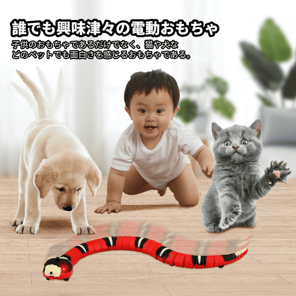 リアルなヘビのおもちゃ｜リアルな動きを再現して、猫の狩猟本能を刺激する ♪ ペット用品 7sGood通販 株式会社HHO