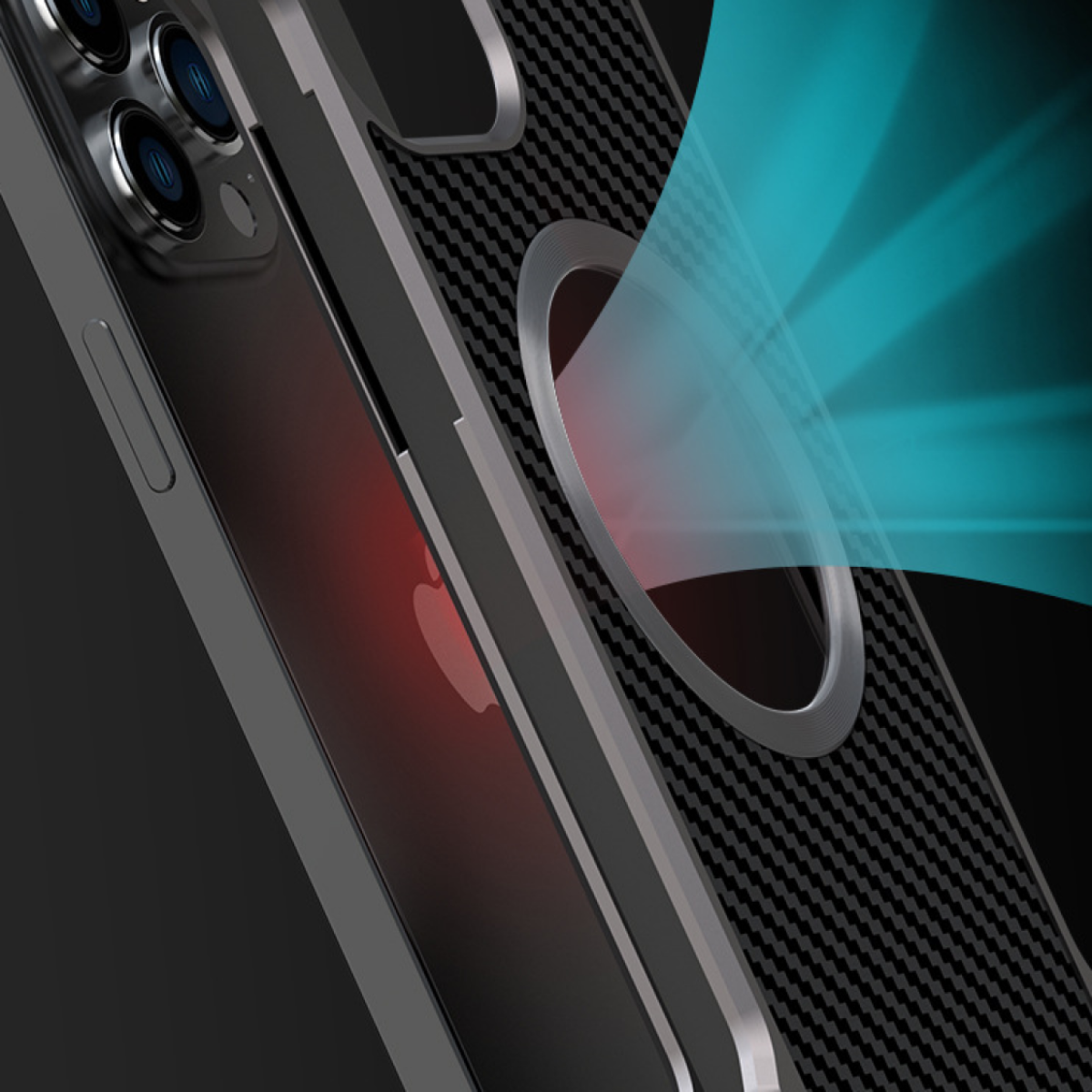 iPhone14対応・マグセーフ金属ケース・iPhone13 Pro Max対応・カーボンファイバーケブラーケース|undefined