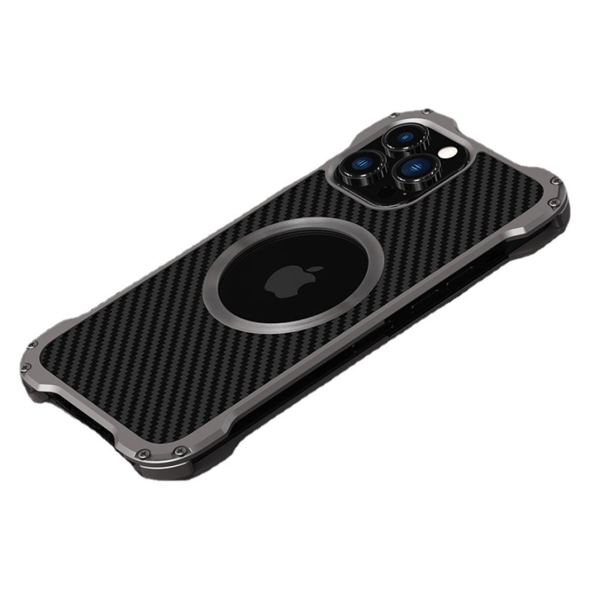 iPhone14対応・マグセーフ金属ケース・iPhone13 Pro Max対応・カーボンファイバーケブラーケース|undefined