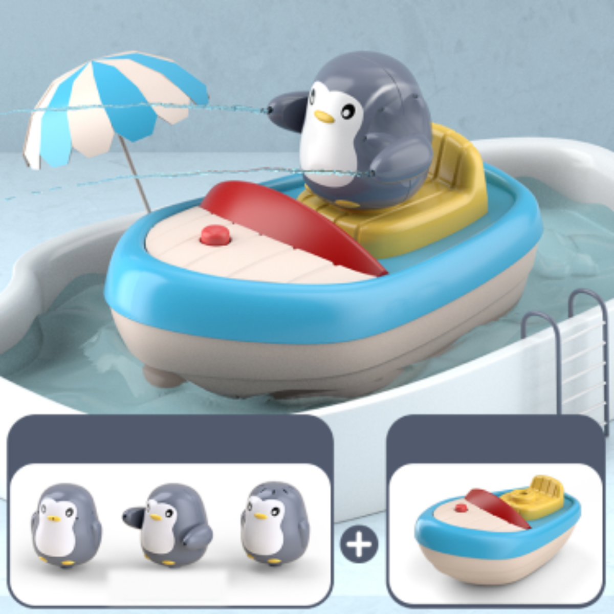 「お風呂おもちゃ」ペンギンの赤ちゃんのお風呂のおもちゃ| 水遊び お風呂おもちゃ お風呂嫌い解消