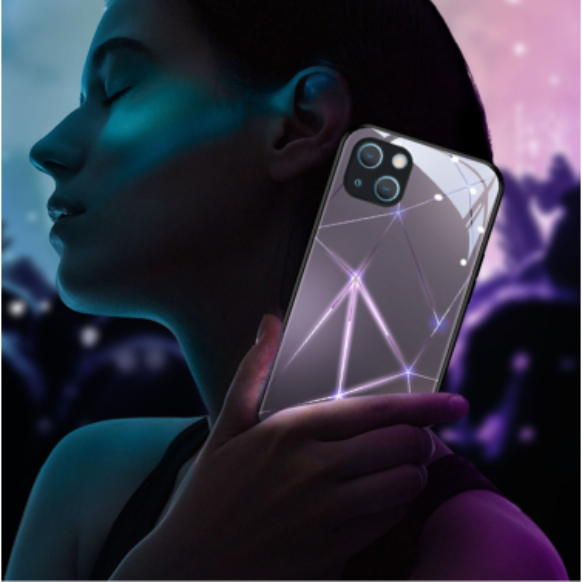暗夜紫極光・iPhone14対応・発光・13流行ブランド・14Pro全面保護・12人気女性・Plus11個性・XRクリエイティブ・XS男性・8セット|undefined