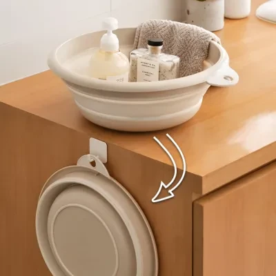 折りたたみ洗面器 収納便利｜足浴、掃除、収納、防災、アウトドアなどに最適