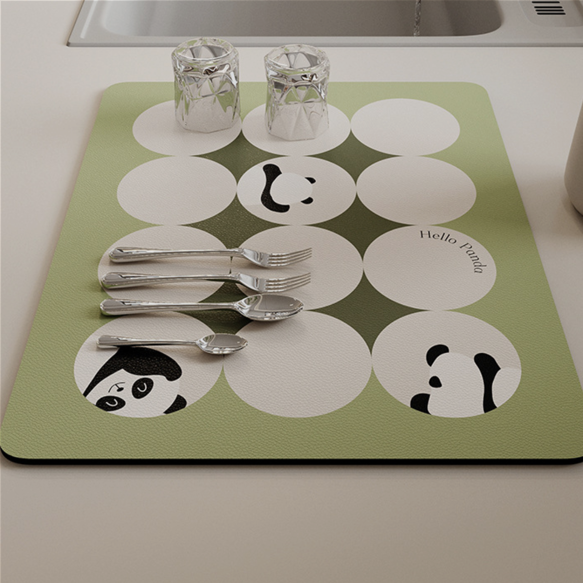 キッチンマット｜可愛いパンダちゃん・吸水率が良い ・お手入れが簡単です。！|undefined
