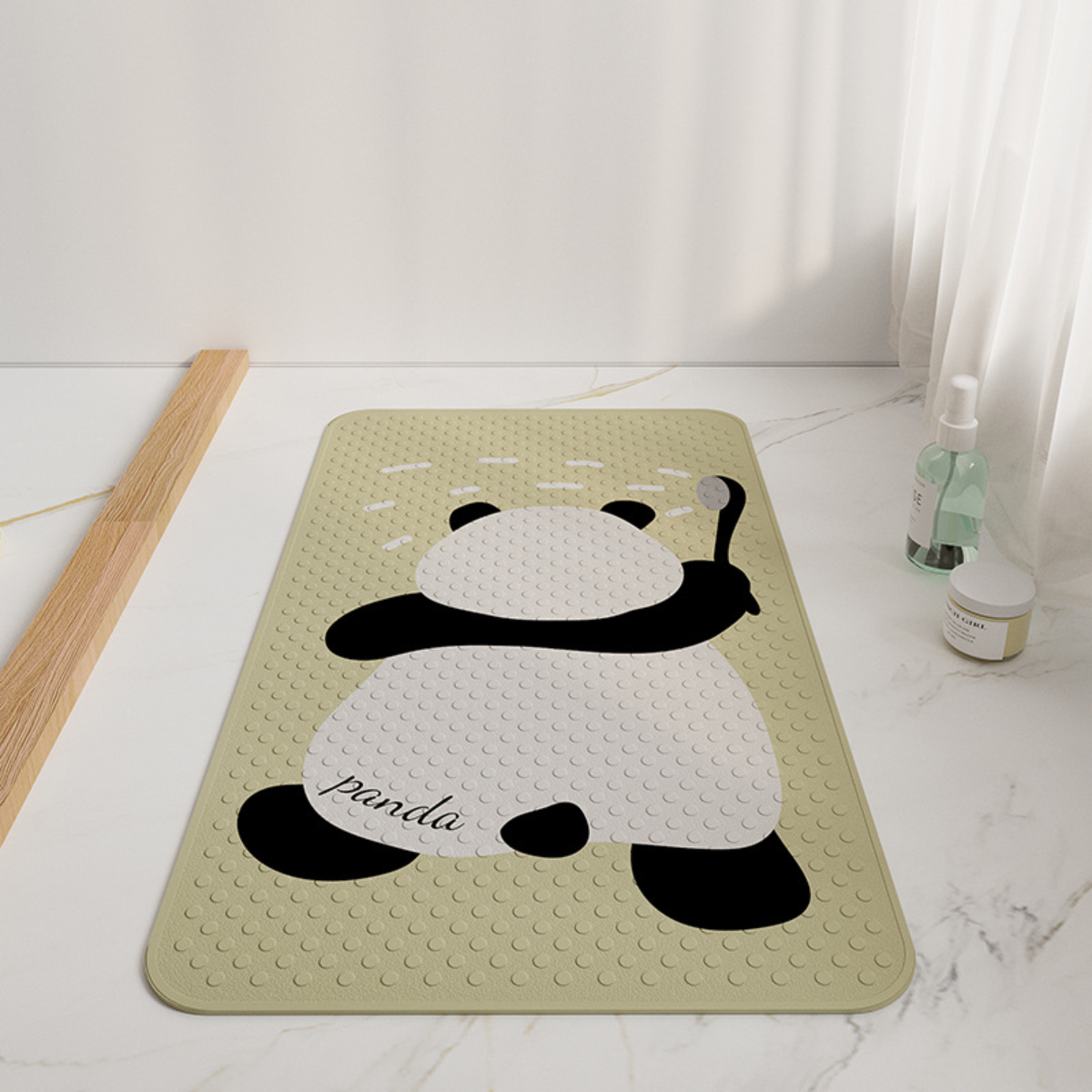 バスマット│吸盤式で優れた安定性があります。表面が滑り防止のため、凸凹加工が施してあり、乗っても滑りにくくなっています。|undefined