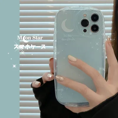 耐衝撃性 フレーム強化 星空スマホケース丨月と星の光を研ぎ澄ます夜空をデザイン