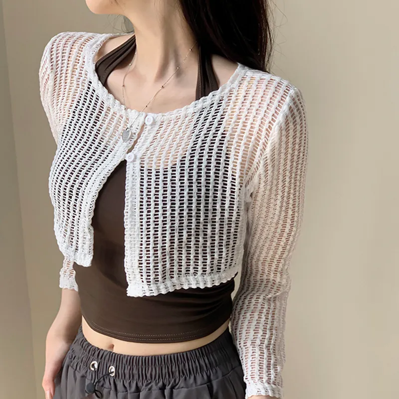 [set] イッツ サマー メッシュ ホルターネック 袖なしニットセット set - 3color|undefined