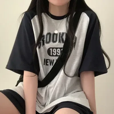 [カジュアル/ルーズフィット] ブルックリン ラグラン ルーズフィット 半袖Tシャツ [4color]