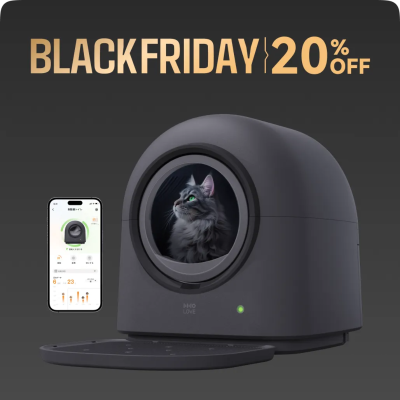 HHOLOVE 自動猫トイレ Pro L1 ダークグレー｜脱臭・AI管理・多頭飼い対応・MakuakeカテゴリTOP3｜全自動清掃｜スマホ遠隔操作iOS/Android対応｜自動脱臭｜多頭飼い対応｜日本語説明書付き｜1年保証｜国内発送