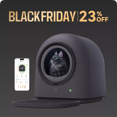 HHOLOVE 自動猫トイレ Pro L1 ダークグレー｜脱臭・AI管理・多頭飼い対応・MakuakeカテゴリTOP3｜全自動清掃｜スマホ遠隔操作iOS/Android対応｜自動脱臭｜多頭飼い対応｜日本語説明書付き｜1年保証｜国内発送