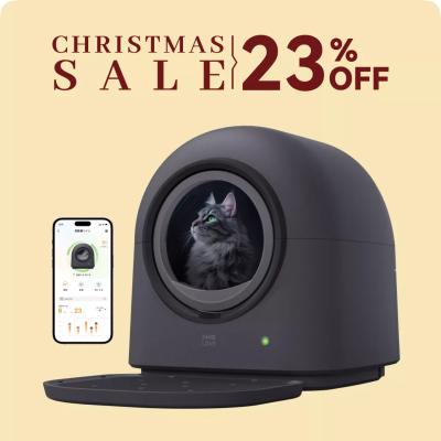 HHOLOVE 自動猫トイレ Pro L1 ダークグレー｜脱臭・AI管理・多頭飼い対応・MakuakeカテゴリTOP3｜全自動清掃｜スマホ遠隔操作iOS/Android対応｜自動脱臭｜多頭飼い対応｜日本語説明書付き｜1年保証｜国内発送