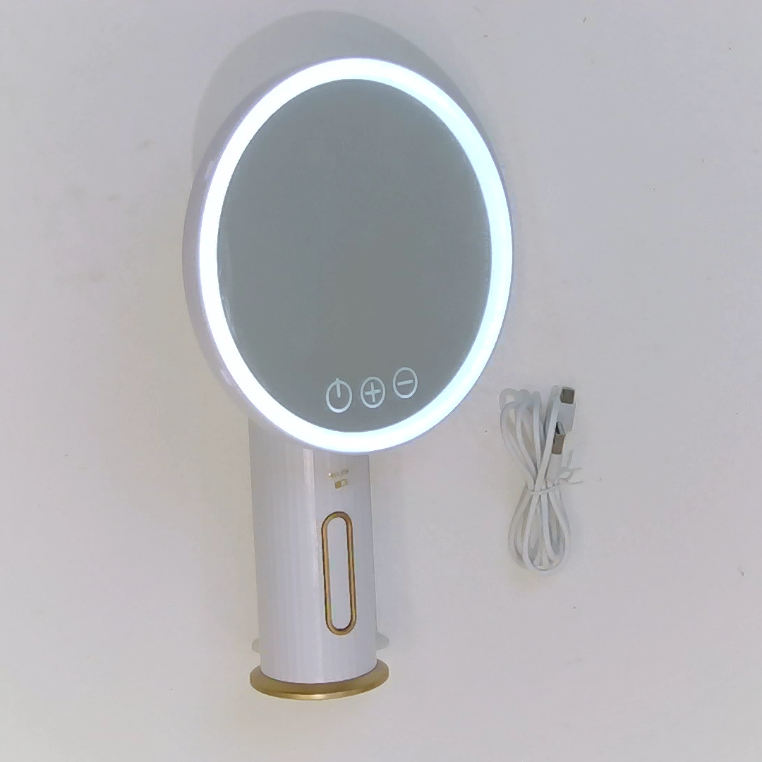 LEDミラー 化粧鏡 USB充電式 角度＆明るさ調節可能｜自宅など固定場所と移動先で電源がない場所も自由に使える|undefined
